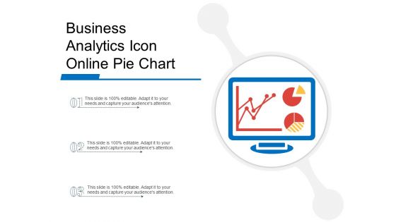 Business Analytics Icon Online Pie Chart Ppt PowerPoint Presentation File Display PDF