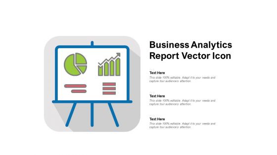 Business Analytics Report Vector Icon Ppt PowerPoint Presentation File Master Slide
