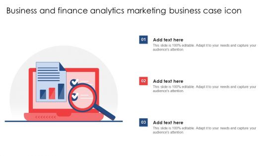 Business And Finance Analytics Marketing Business Case Icon Ppt Icon Mockup PDF