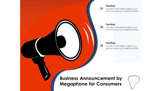 Business Announcement By Megaphone For Consumers Ppt PowerPoint Presentation Professional Inspiration PDF