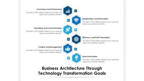 Business Architecture Through Technology Transformation Goals Ppt PowerPoint Presentation Inspiration Design Inspiration PDF