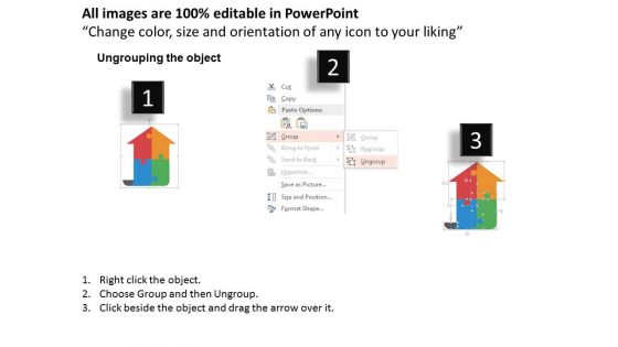 Business Arrow Puzzle Icons Diagram Powerpoint Template