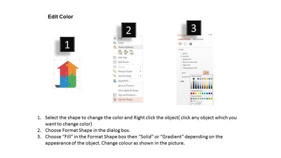 Business Arrow Puzzle Icons Diagram Powerpoint Template