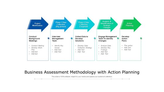 Business Assessment Methodology With Action Planning Ppt PowerPoint Presentation Model Mockup PDF