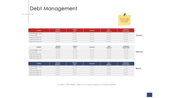 Business Assessment Outline Debt Management Ppt Infographic Template Summary PDF