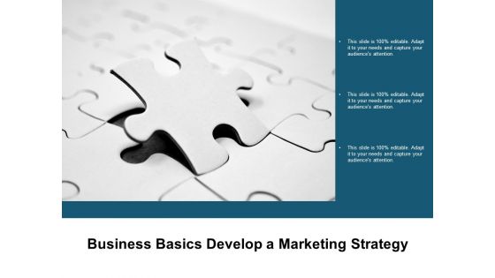 Business Basics Develop A Marketing Strategy Ppt PowerPoint Presentation Portfolio Demonstration