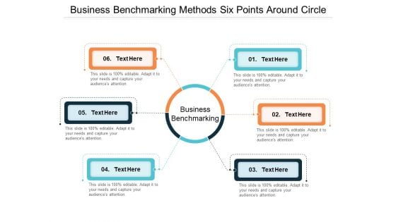 Business Benchmarking Methods Six Points Around Circle Ppt Powerpoint Presentation Layouts Inspiration