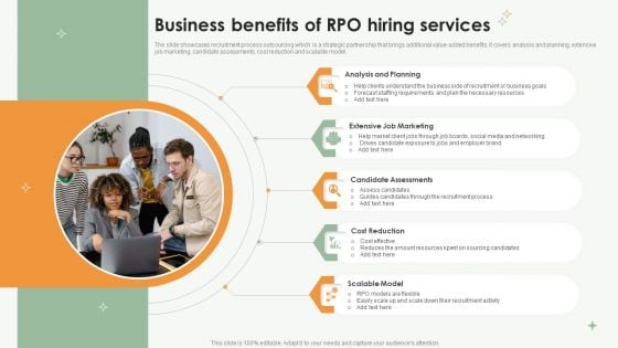 Business Benefits Of RPO Hiring Services Ppt PowerPoint Presentation Gallery Aids PDF