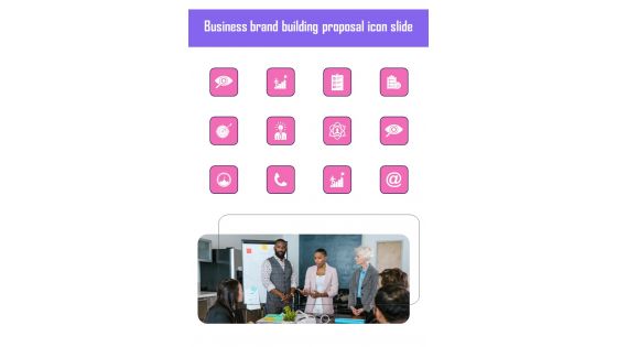 Business Brand Building Proposal Icon Slide One Pager Sample Example Document