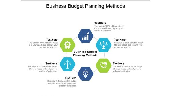 Business Budget Planning Methods Ppt PowerPoint Presentation Professional Templates Cpb