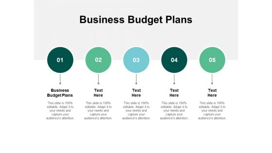 Business Budget Plans Ppt PowerPoint Presentation Ideas Graphics Download Cpb