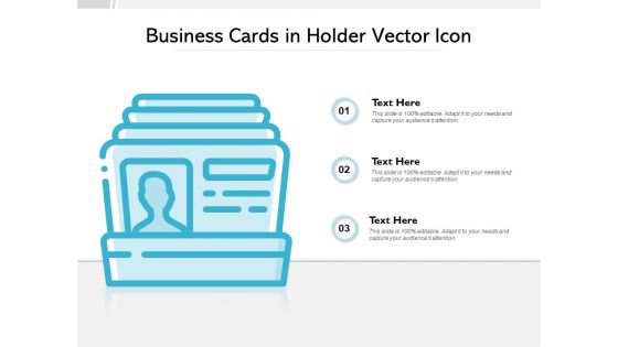 Business Cards In Holder Vector Icon Ppt PowerPoint Presentation Icon Templates PDF