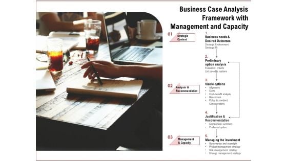 Business Case Analysis Framework With Management And Capacity Ppt PowerPoint Presentation Gallery Icons PDF