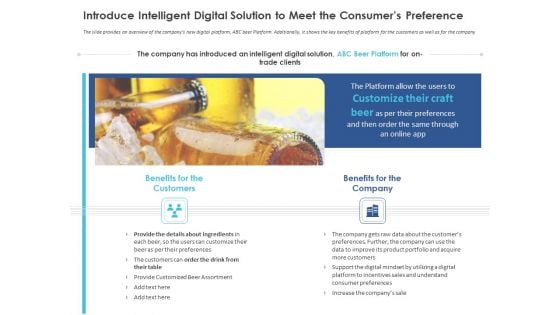 Business Case Studies Stagnant Industries Introduce Intelligent Digital Solution To Meet The Consumers Preference Pictures PDF