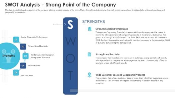 Business Case Studies Stagnant Industries SWOT Analysis Strong Point Of The Company Inspiration PDF