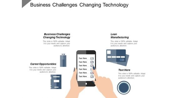 Business Challenges Changing Technology Lean Manufacturing Career Opportunities Ppt PowerPoint Presentation Model Guide