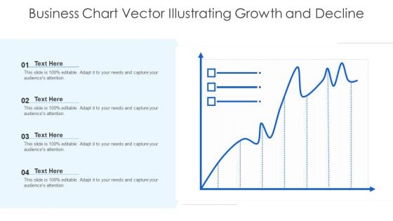 Business Chart Vector Illustrating Growth And Decline Ppt Pictures Deck PDF