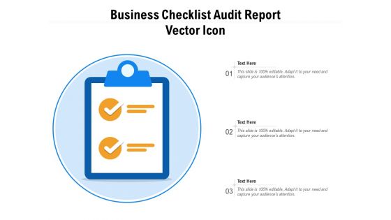 Business Checklist Audit Report Vector Icon Ppt PowerPoint Presentation Show File Formats PDF