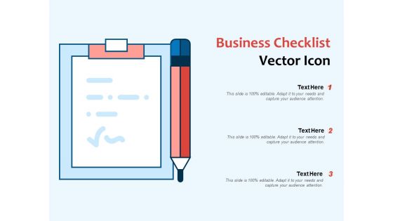 Business Checklist Vector Icon Ppt PowerPoint Presentation File Backgrounds