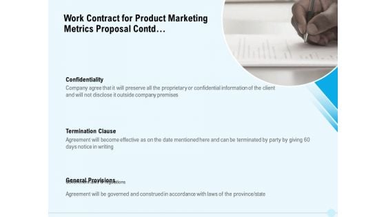 Business Commodity Market KPIS Work Contract For Product Marketing Metrics Proposal Contd Graphics PDF