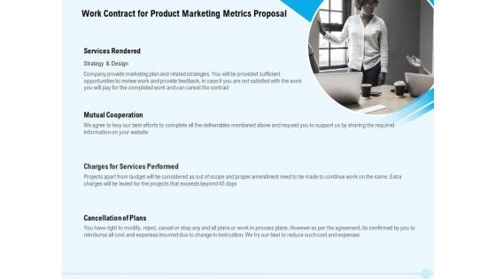 Business Commodity Market KPIS Work Contract For Product Marketing Metrics Proposal Topics PDF