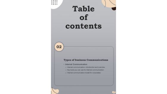 Business Communication Playbook Template