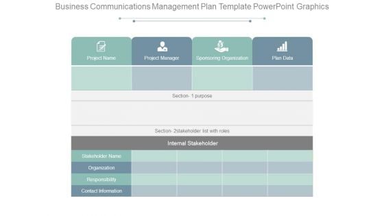 Business Communications Management Plan Template Powerpoint Graphics