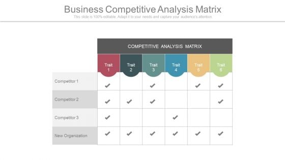 Business Competitive Analysis Matrix