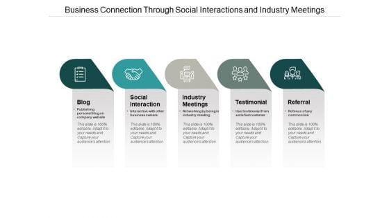 Business Connection Through Social Interactions And Industry Meetings Ppt Powerpoint Presentation File Rules