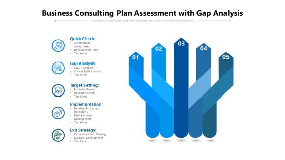 Business Consulting Plan Assessment With Gap Analysis Ppt PowerPoint Presentation Gallery Ideas PDF