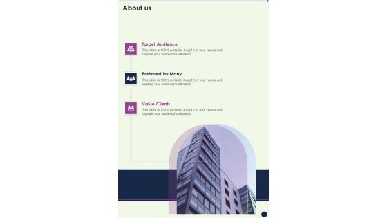 Business Consulting Service Proposal About Us One Pager Sample Example Document Business Consulting Service Proposal About Us One Pager Sample Example Document