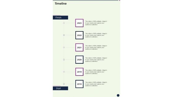 Business Consulting Service Proposal Timeline One Pager Sample Example Document Business Consulting Service Proposal Timeline One Pager Sample Example Document