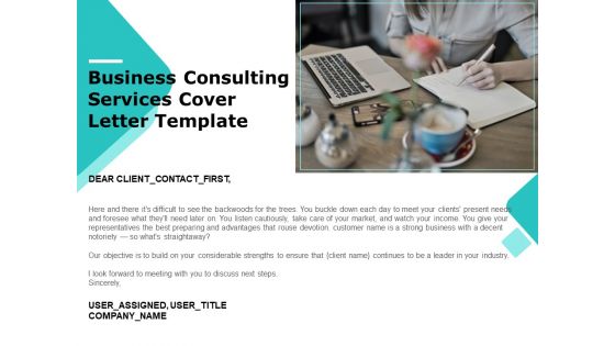 Business Consulting Services Cover Letter Template Ppt PowerPoint Presentation Portfolio Guide PDF