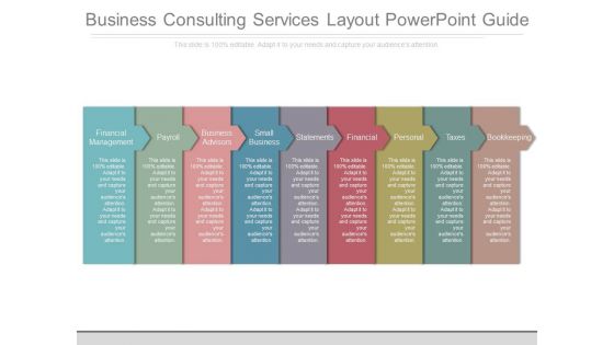 Business Consulting Services Layout Powerpoint Guide