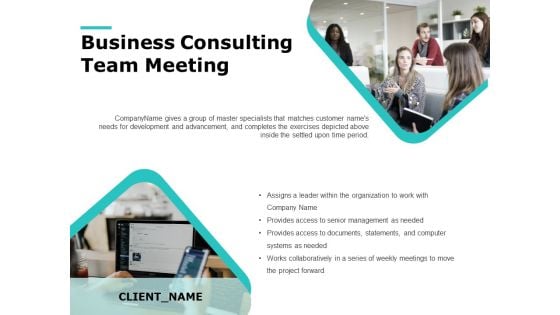 Business Consulting Team Meeting Ppt PowerPoint Presentation Outline Sample PDF