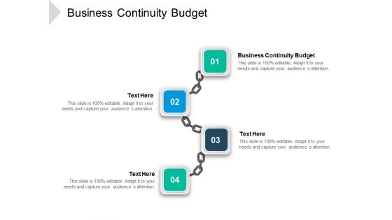 Business Continuity Budget Ppt PowerPoint Presentation Icon Layout Ideas Cpb Pdf