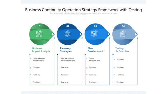 Business Continuity Operation Strategy Framework With Testing Ppt PowerPoint Presentation File Layouts PDF Business Continuity Operation Strategy Framework With Testing Ppt PowerPoint Presentation File Layouts PDF