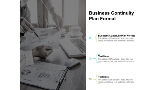 Business Continuity Plan Format Ppt PowerPoint Presentation Topics Cpb