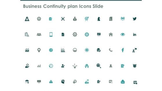 Business Continuity Plan Icons Slide Gear Ppt PowerPoint Presentation Layouts Format Ideas