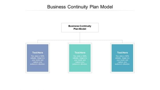 Business Continuity Plan Model Ppt PowerPoint Presentation Pictures Show Cpb