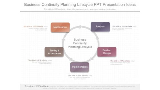 Business Continuity Planning Lifecycle Ppt Presentation Ideas