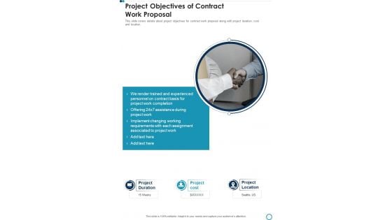 Business Contract Work Template Project Objectives Of Contract Work One Pager Sample Example Document Business Contract Work Template Project Objectives Of Contract Work One Pager Sample Example Document
