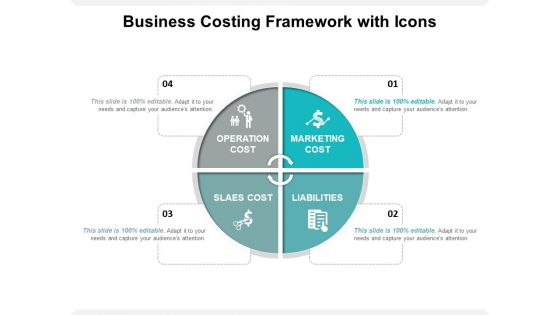 Business Costing Framework With Icons Ppt PowerPoint Presentation Visual Aids Show PDF