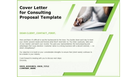 Business Cover Letter For Consulting Proposal Template Ppt Slides Files PDF