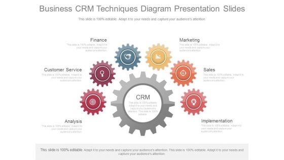 Business Crm Techniques Diagram Presentation Slides