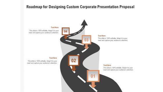 Business Customizable Roadmap For Designing Custom Corporate Presentation Proposal Themes PDF