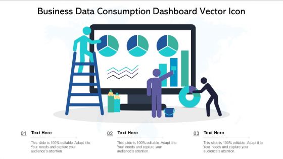 Business Data Consumption Dashboard Vector Icon Ppt PowerPoint Presentation File Good PDF