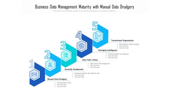 Business Data Management Maturity With Manual Data Drudgery Ppt PowerPoint Presentation Gallery Example Introduction PDF