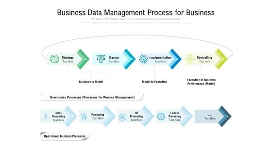 Business Data Management Process For Business Ppt PowerPoint Presentation Pictures Ideas PDF