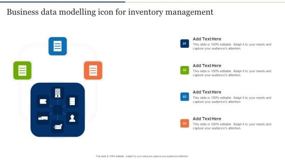 Business Data Modelling Icon For Inventory Management Topics PDF